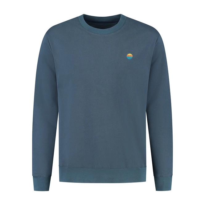 Sweater Blue Men Blue Fleece Sunset Sweater Dress Blue