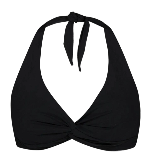 Bikini Top Barts Women Solid Cross Halter Black