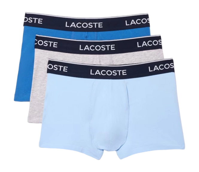 Boxer Shorts Lacoste Men 5H3389 Vaporous/Overview-Silver (Set of 3)