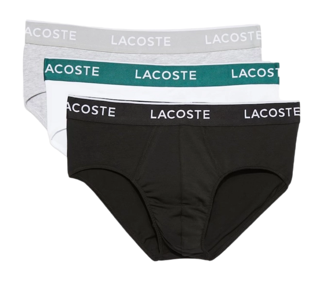 Boxer Shorts Lacoste Men 8H3472 Black/White-Silver Chine (Set of 3)