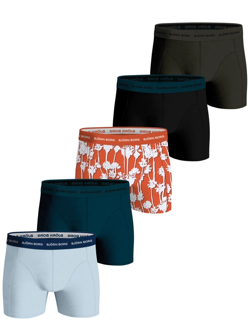 Boxer Shorts Björn Borg Men Cotton Stretch Boxer Multi-coloured Pack 5 (5 Pack) 2024