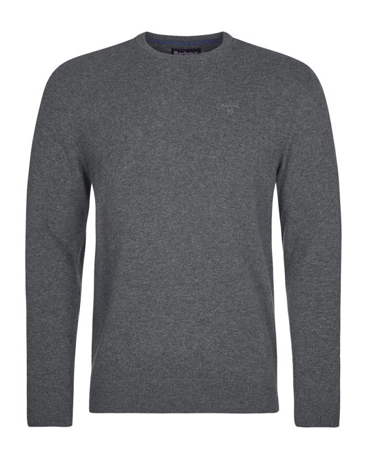 Jumper Barbour Men Essential Lambswool Crew Neck Sweater Charcoal