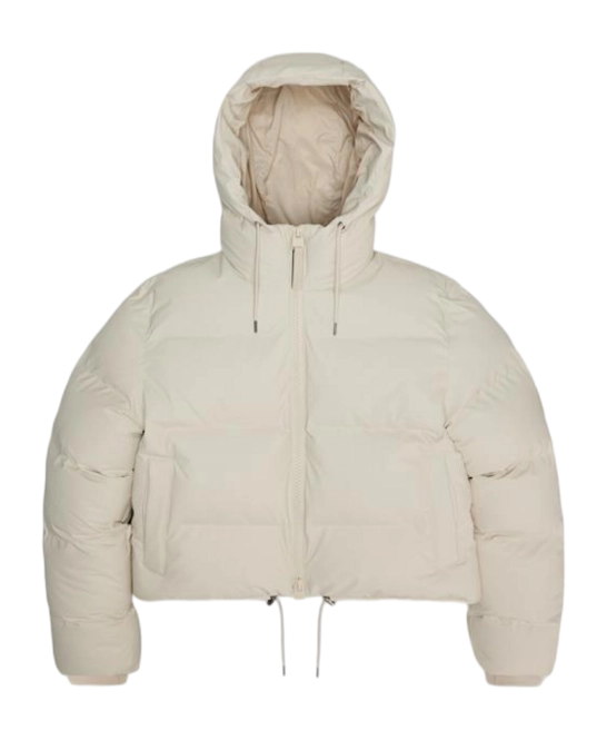 Winter Coat RAINS Unisex Alta Short Puffer Jacket Dune