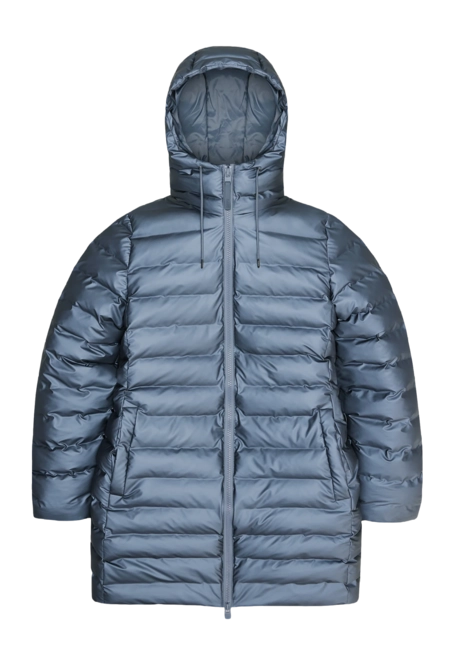 Raincoat RAINS Women Lohja Long Puffer Curve Jacket Bay