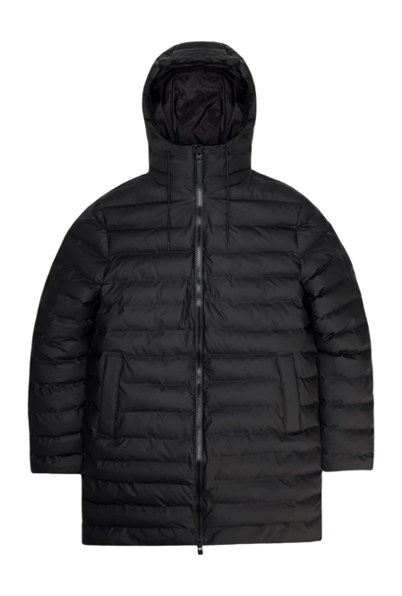 Raincoat RAINS Unisex Lohja Long Puffer Jacket Black