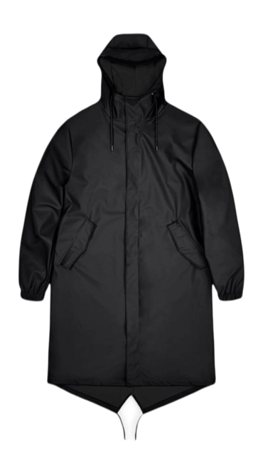 Raincoat RAINS Unisex Fishtail Parka Black '24