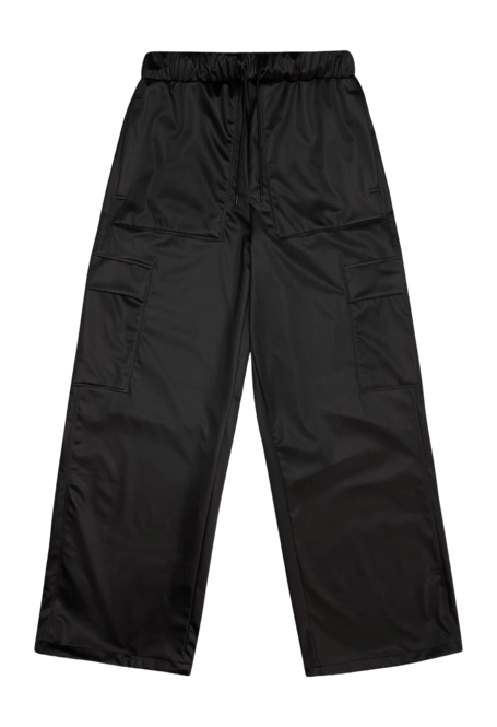 Waterproof Trousers RAINS Cargo Rain Pants Wide Black Grain
