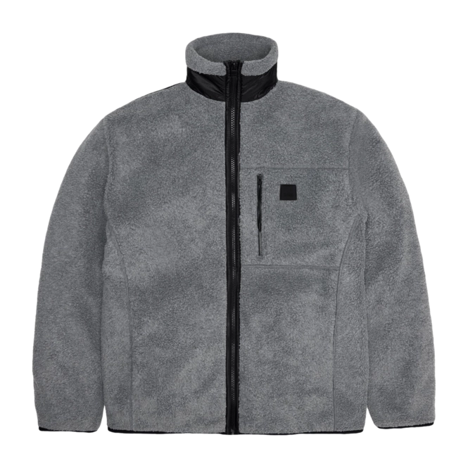 Winter Coats RAINS Unisex Yermo Fleece Jacket Dark Grey Melange