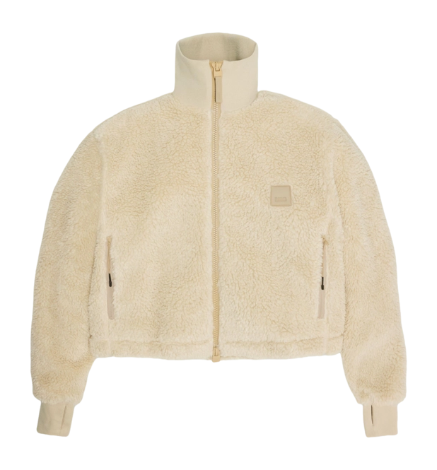 Winter Coats RAINS Unisex Kofu Fleece Short Jacket Sand