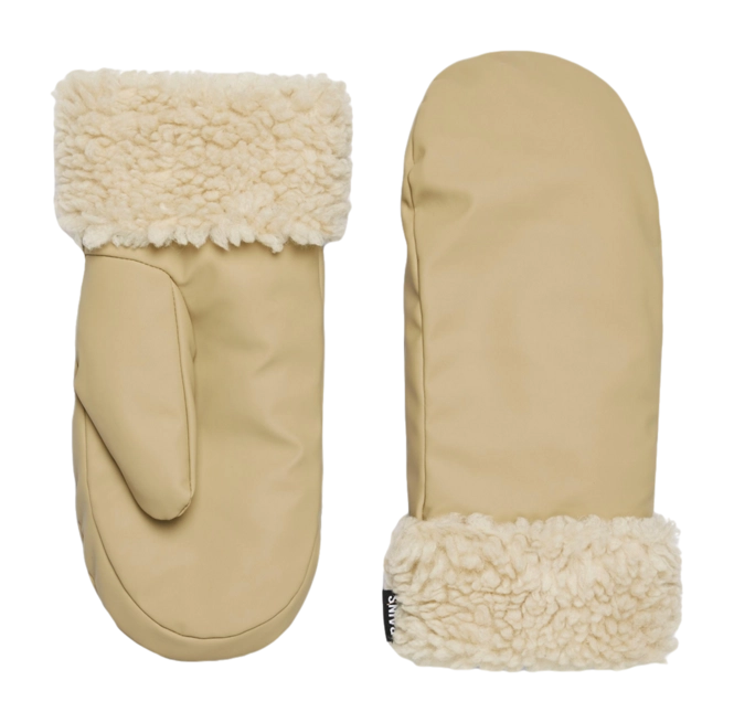 Mittens RAINS Unisex Puffer Fleece Mittens Sand