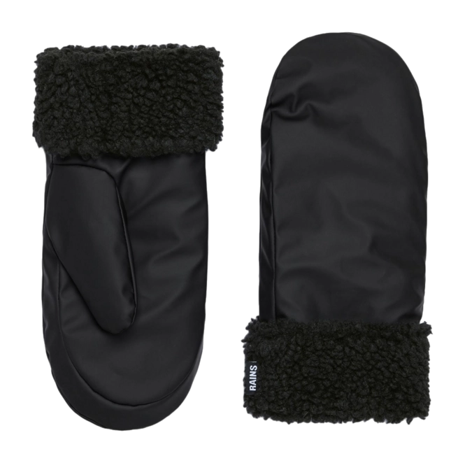 Mittens RAINS Unisex Puffer Fleece Mittens Black