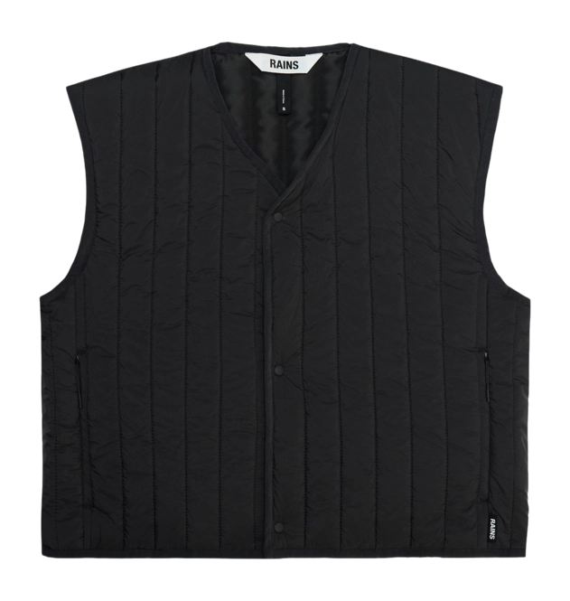Body Warmer RAINS Unisex Banja Short Liner W Vest Black