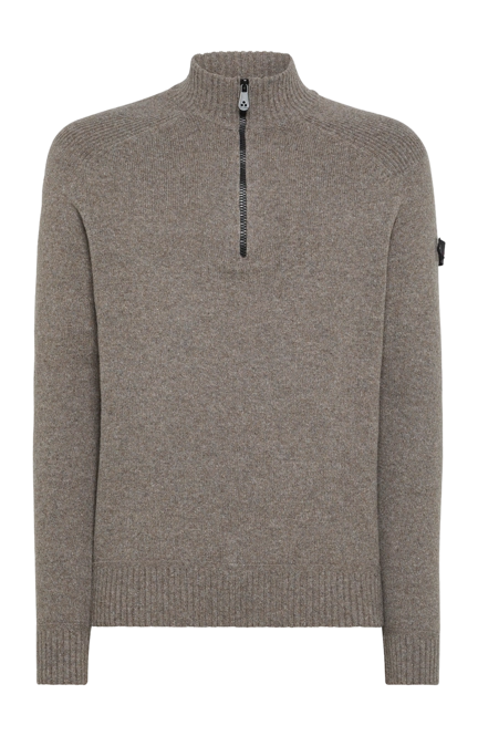Sweater Peuterey Men Braille 02 Marrone Foca Mouline