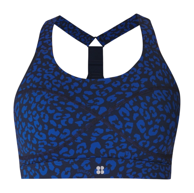 Sports Bra Sweaty Betty Women Power Medium Support Sports Blue Painted Animal '24