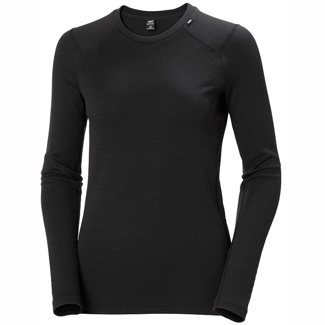 Undershirt Helly Hansen Women Lifa Merino Midweight Crew Black