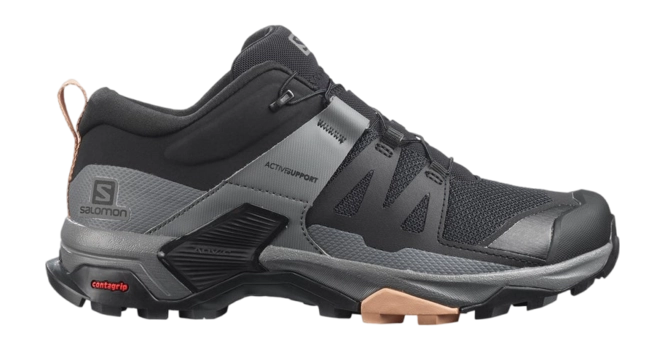 Hiking Boots Salomon Women X Ultra 4 Black Quiet Shade Sirocco