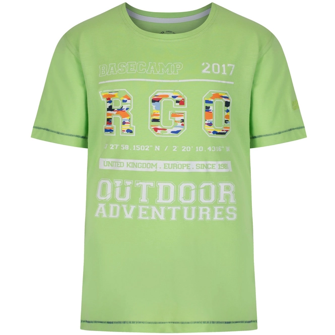 T-Shirt Regatta Kids Bobbles II Jade Lime Zest College