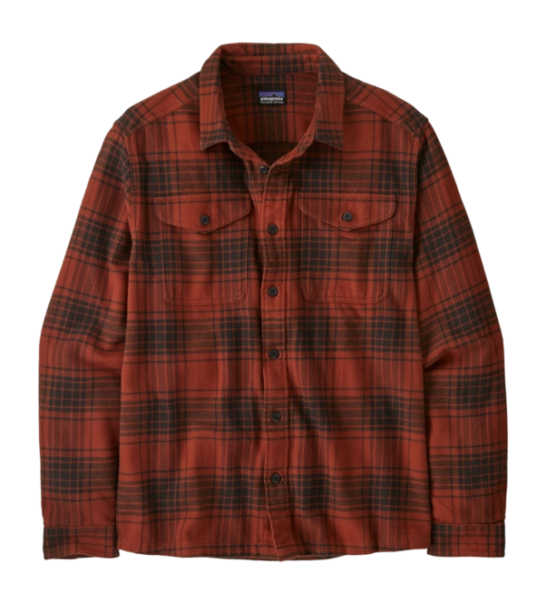 Zip Sweatshirt Patagonia Men Fjord Flannel Shirt Cascade Burnished Red