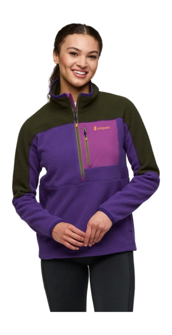 Zip Sweatshirt Cotopaxi Women Abrazo Fleece Half-Zip Jacket Woods / Black Violet