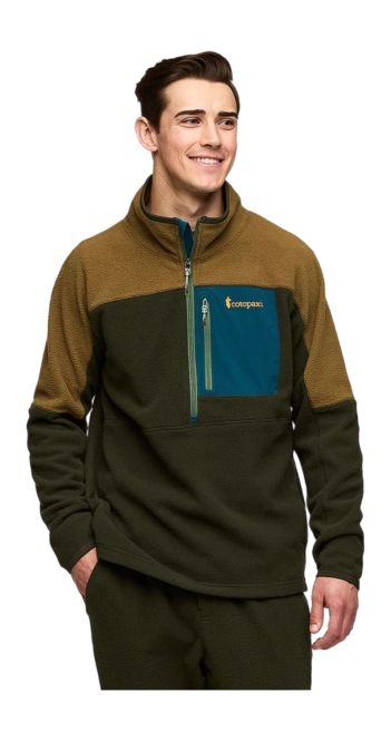 Zip Sweatshirt Cotopaxi Men Abrazo Fleece Half-Zip Jacket Live Oak / Woods