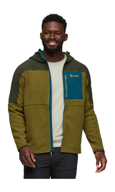 Zip Sweatshirt Cotopaxi Men Abrazo Fleece Hooded Full-Zip Jacket Woods / Live Oak