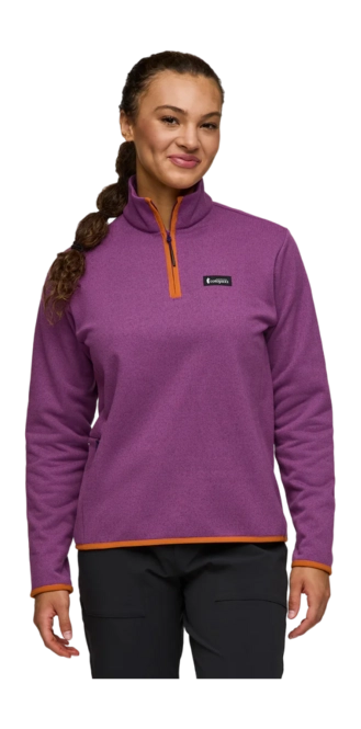 Zip Sweatshirt Cotopaxi Women Envo Fleece Quarter-Zip Pullover Heather Mauve