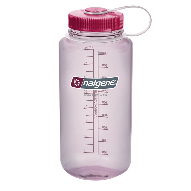 Water Bottle Nalgene WM Loop Top Clear Pink 1L