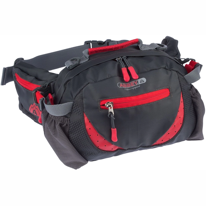 Hip Bag Abbey Outdoor Anthracite Dark Grey Red