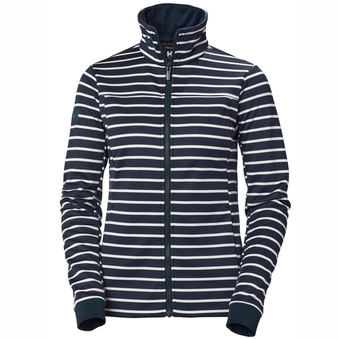 Jacket Helly Hansen Women Crew Fleece Jacket Navy Stripe