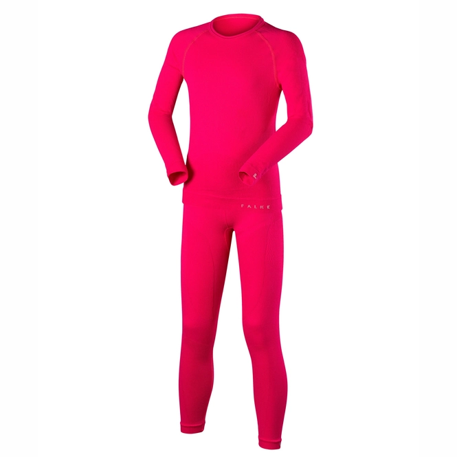 Base Layer Set Falke Kids Maximum Warm Rose