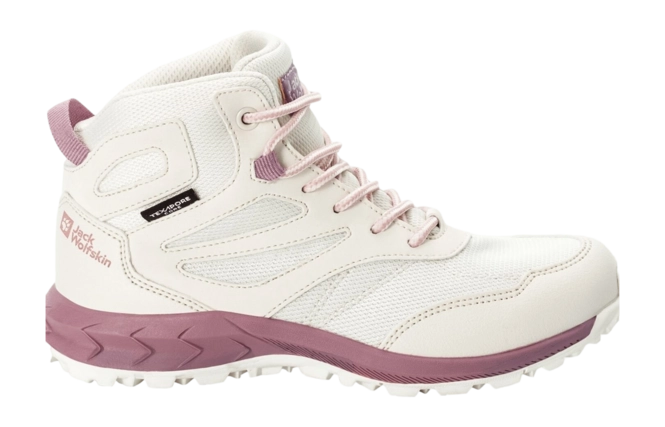 Hiking Boots Jack Wolfskin Kids Woodland Texapore Mid Egret