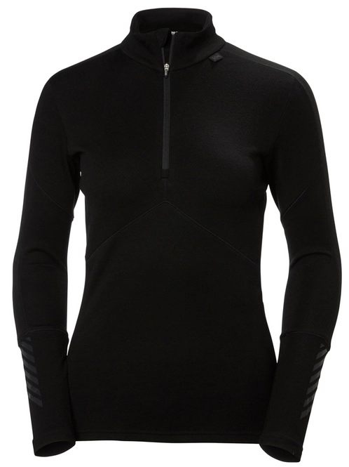 Undershirt Helly Hansen Women Lifa Merino 1/2 Zip Black