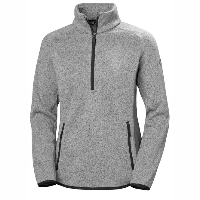 Fleece Helly Hansen Women Varde Fleece 1/2 Zip Grey Melange
