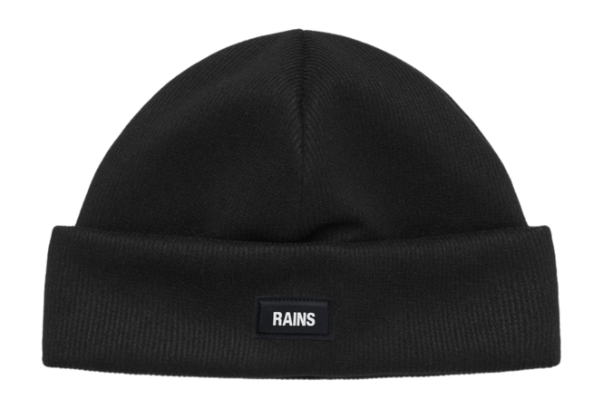 Beanie RAINS Ribbed Fleece Beanie Black