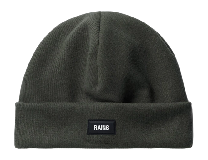 Beanie RAINS Ribbed Fleece Beanie Green