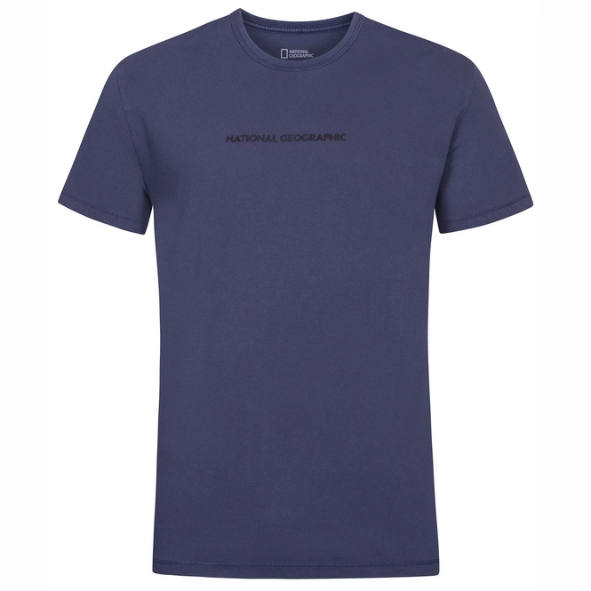 T-Shirt National Geographic Men Garment Dyed Navy Blue