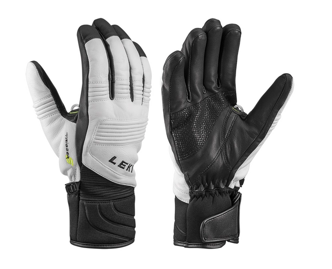 Gloves Leki Progressive Platinum S White / Black