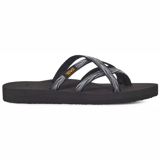 Flip Flops Teva Women Olowahu Palms Black White