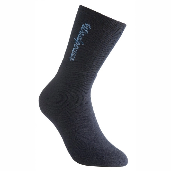 Socks Woolpower Logo 400 Dark Navy