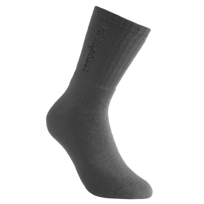 Socks Woolpower Logo 400 Grey