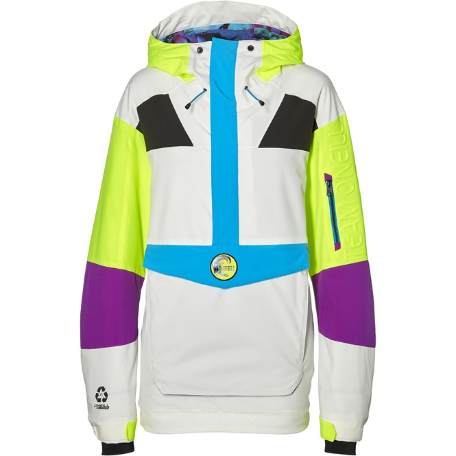 Ski Jacket O'Neill Men Frozen Wave Anorak Powder White