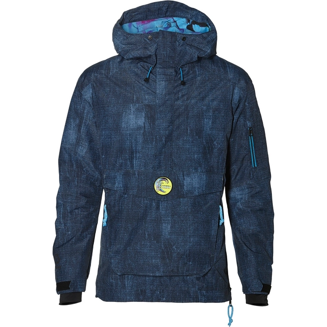 Ski Jacket O'Neill Men Frozen Wave Anorak Blue AOP