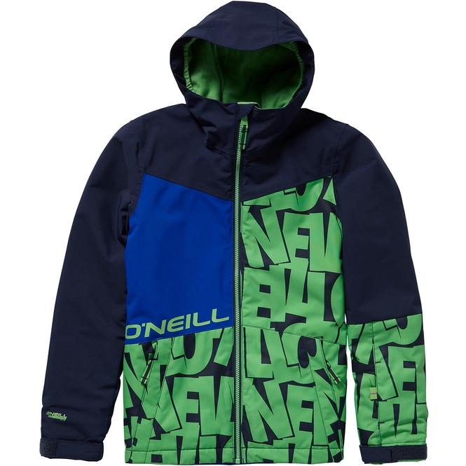 Ski Jacket O'Neill Boys Hubble Blue AOP Green