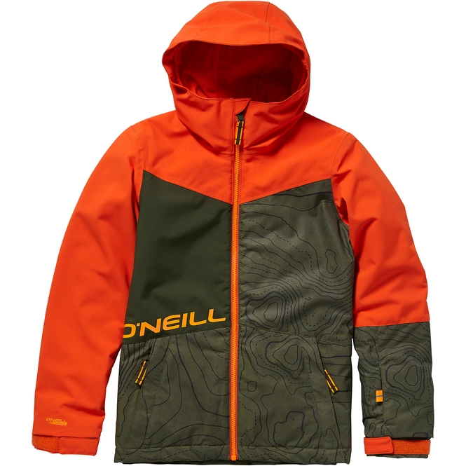 Ski Jacket O'Neill Boys Hubble Green AOP Black