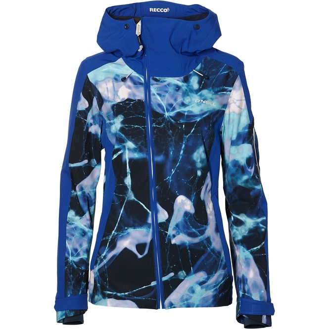 Ski Jacket O'Neill Women Contour Black AOP White 1