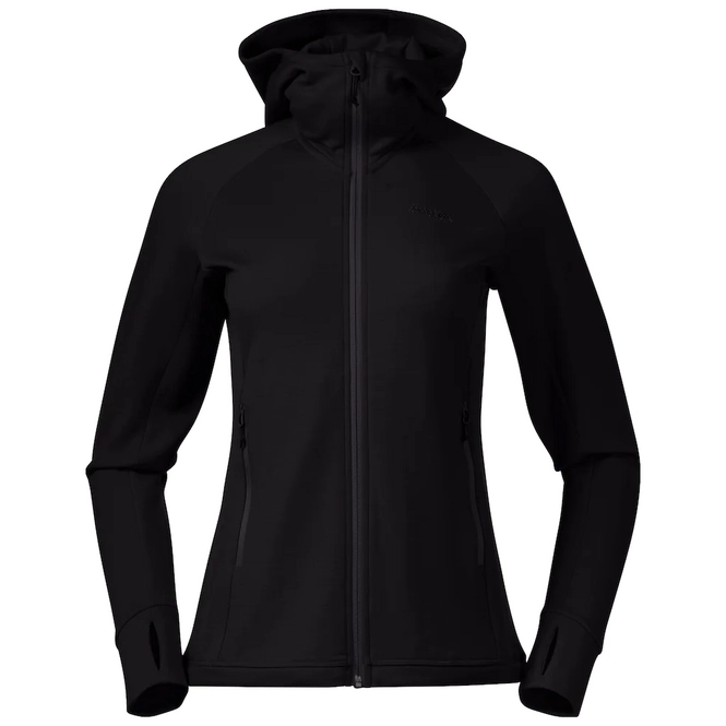 Sweatshirt Bergans Women Ulstein Wool Hood Jacket Black