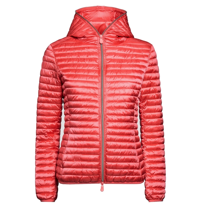 Jacket Save The Duck Women D3362W IRIS6 Hooded Cranberry Red