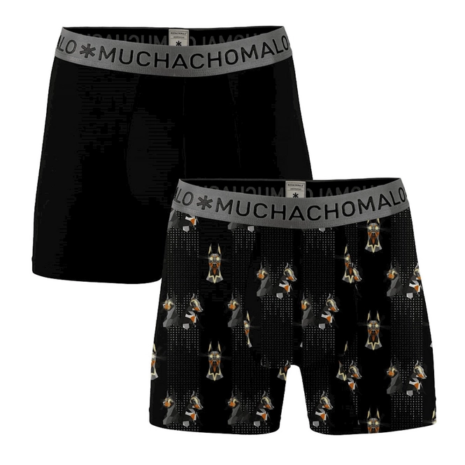 Boxers Muchachomalo Men Solid Print Black (2 pc)
