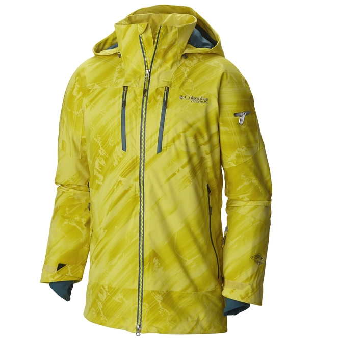 Ski Jacket Columbia Shreddin' Men's Mineral Yellow Titanium Print