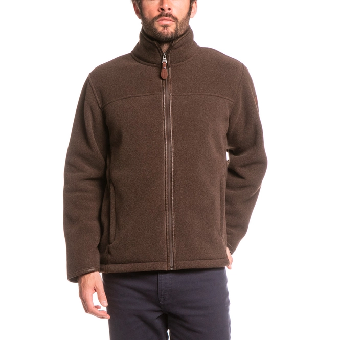 Fleece Jacket Aigle Men New Garrano Mouton Marron